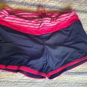 Stylish Pink and Black Women's Shorts
